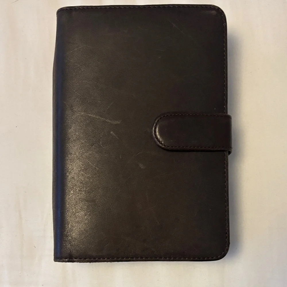 Elegant Black Leather Planner